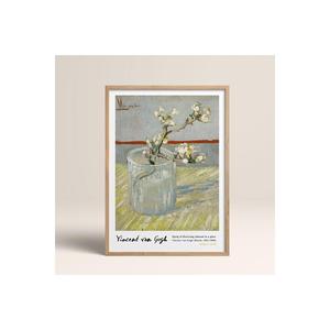 Cornice Vincent Van Gogh dipinto 30x40cm 40x60cm 50x70cm in legno bianco e nero con cornice Vangogh023