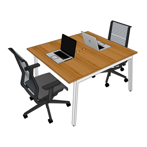 โต๊ะกลุ่มร่วมสมัย 2 ชิ้น รุ่น AtonBamboo ขนาด 120x120 ซม. ขาเหล็กประกอบสำเร็จ - Product Image 1