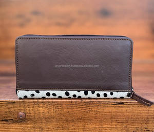 ออกแบบใหม่ Western นูนพิมพ์สัตว์ขนสัตว์หนังกระเป๋าสตางค์สไตล์ Handmade แกะสลักหนังโทรศัพท์กรณีผู้หญิงหรูหราคลัทช์ - Product Image 2