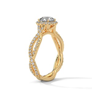 Anillo Solitario con Halo Infinito de Moissanita de Corte Brillante Redondo de 1.0 ct, Plata de Ley 925, Anillo de Compromiso, Joyería Fina Hecha a Mano, Regalo - Product Image 4