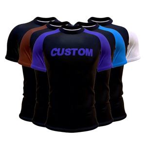 Camiseta de Compresión Deportiva para Hombre, de Poliéster, Secado Rápido y Transpirable |   Impresión Personalizada |   Suministro al por Mayor de MMA - Product Image 1