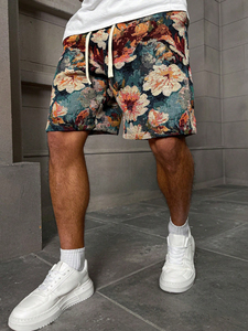 Pantalones cortos de sublimación Venta caliente Logotipo personalizado Verano Streetwear Cordones transpirables Impresión de sublimación rápida Pantalones cortos de hombre - Product Image 2