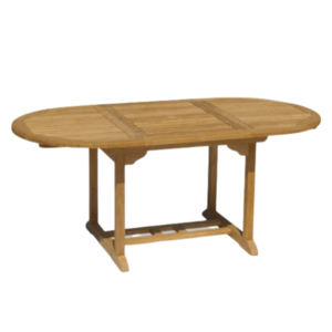 Table d'extension de meubles d'extérieur, Table d'extérieur en bois de teck ovale de la plus haute qualité - Product Image 6