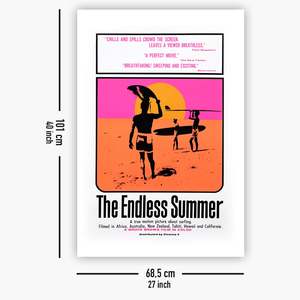 Modern Style the Endless Summer <b>Poster</b> Black Frame Paper Material for Wall Decor - Product Image 4