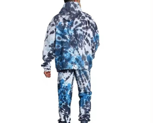 Conjunto de Sudadera con Capucha y Pantalones Deportivos con Logotipo Personalizado, Chándal para Mujer, Conjunto de Dos Piezas, Chándales Tie Dye - Product Image 4