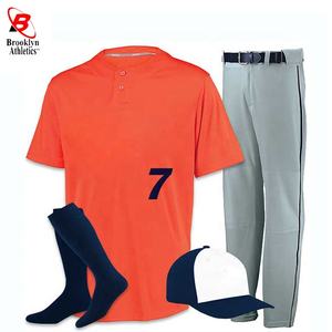 Camisa de béisbol de tela 100% poliéster, personalizada, transpirable, venta al por mayor - Product Image 1