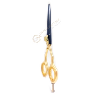 Ciseaux de coupe de cheveux professionnels en acier inoxydable de haute qualité beauté lame droite avec poignée en céramique ciseaux de coiffeur - Product Image 6