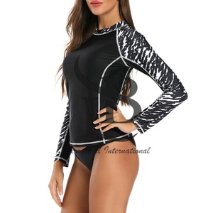 High Quality Custom Design Sublimation Printed Long Sleeve <b>Rash</b> <b>Guard</b> for Ladies Good Quality Comfortable <b>Women</b> <b>Rash</b> <b>Guard</b> - Product Image 1
