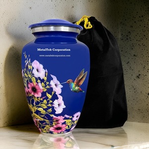 Urne de crémation en métal colibri Design classique Style adulte américain cendres décoratives funéraires fabricant de bocaux souvenir à faible coût - Product Image 5