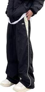 กางเกงวอร์มผู้ชายแบบมีแถบข้าง กางเกงจ็อกเกอร์ผู้ชาย เอวสองชั้น แฟชั่นสตรีท กางเกงวอร์มทรงหลวม - Product Image 6