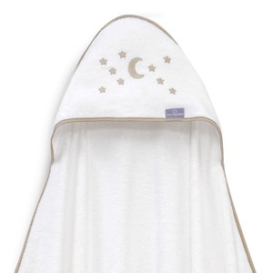 Serviette de bain en bambou pour enfants 100x100, design moderne Luna Estrellas avec beige pour la salle de bain - Product Image 1