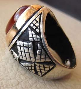 Bague pour homme en argent sterling 925, nouvelle arrivée, pierre précieuse en onyx rouge naturel, pierre de naissance de décembre, cadeau d'anniversaire, bijoux - Product Image 4