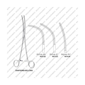 คีมห้ามเลือดสำหรับ CRAFOORD-SELLORS คีมหนีบสำหรับผ่าตัดคีมทำจากสเตนเลสแบบตรงและโค้งใหม่ - Product Image 1
