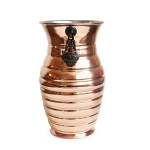 Jarrón de Cobre Estilo Rústico Hecho a Mano Shark Anatolia con Asa de Latón, Capacidad de 1650 ml, Jarrón Decorativo para Mesa, Ideal para Aniversarios - Product Image 4