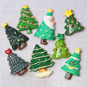 Parche de resina con parte trasera plana para manualidades navideñas, funda para teléfono, caja de papelería, accesorios de joyería - Product Image 2
