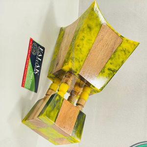 Brûleur d'encens arabe antique de qualité supérieure en bois et résine époxy, porte-bakhoor, décoration d'intérieur à vendre - Product Image 1