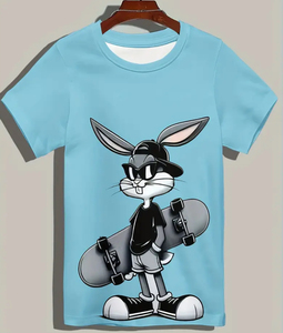 เสื้อยืดคอกลมแขนกุดทรงหลวมสำหรับผู้ชาย พิมพ์ลายกระต่ายด้วยเทคนิคซิลค์สกรีน คุณภาพสูง เป็นมิตรกับสิ่งแวดล้อม ระบายอากาศได้ดี แห้งเร็ว พร้อมสกรีนโลโก้ตามสั่ง - Product Image 4