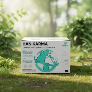 Desktop & Drawer Organizer HAN KARMA 5-Drawer Box Recycled Eco-Green/Blue - Product Image 3