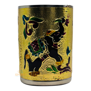 Oferta de Moda Inteligente: Vajilla de Acero Inoxidable Soldado con Baño de Oro Meenakari, Decoración Moderna y Tradicional para el Hogar, Bodas y Negocios - Product Image 4