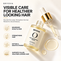 Serum Peptida Kafein 30ml untuk Kepadatan Rambut, Penguatan Akar, Perawatan Menutrisi Tanpa Bilas, Ringan, Tidak Berminyak