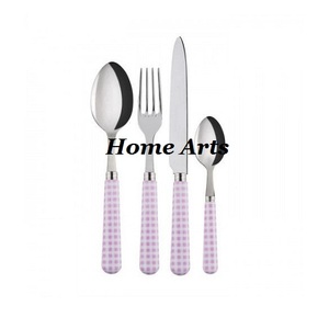 Ensemble de couverts cuillère, fourchette et couteau au design magnifique en acier inoxydable avec manches en résine pour un usage domestique et hôtelier - Product Image 3