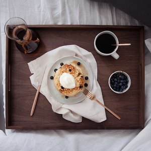 Classic 100% Bandeja de servicio de madera natural Ecológico Hathai Lacquer Soluciones de comedor sin complicaciones para uso doméstico - Product Image 6