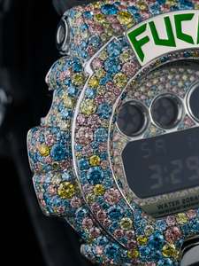 Bisel de Reloj Personalizado con Nombre, Estilo Hip Hop, Joyería Personalizada, Bisel de Reloj DW6900 de Plata 925 con Incrustaciones de Moissanita VVS - Product Image 5