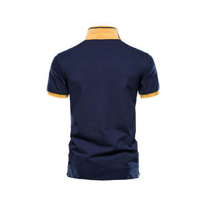 100% coton pour hommes de qualité supérieure pour T-shirt polo coupe ajustée et respirant avec motif solide en vente - Product Image 2