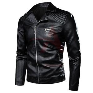 Chaqueta Bomber de cuero ecológica para hombre de talla grande Parka de invierno de alta calidad hecha a medida Moda Moto Biker 100% Original - Product Image 1