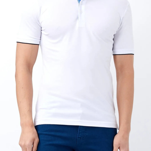 Soft Cotton Men's Plus Size for Polo Shirts Breathable Knitted <b>Fabric</b> Solid Style for Casual Comfort and Coolness - Product Image 2