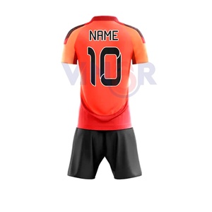 Conjunto de uniforme de fútbol con logotipo personalizado de alta calidad, pantalones cortos de uniforme de club de fútbol de poliéster Unisex, incluye nombre de sublimación verde - Product Image 6