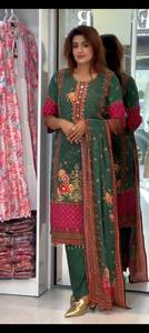 Traje Salwar Kameez para Mujer de India y Pakistán, Estampado Digital, Informal para Fiestas, para Todas las Temporadas, de Secado Rápido - Product Image 5