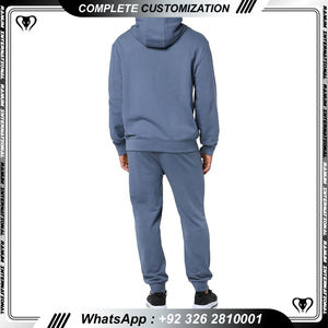 Ensemble sweat à capuche surdimensionné graphique avec logo personnalisé pull en coton pantalon de survêtement capuche imprimée pour l'hiver - Product Image 5