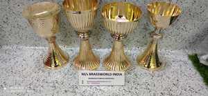 ที่มีคุณภาพที่ดีที่สุด Chalice และถ้วยโลหะทองเหลืองชุบทองหรือชุบเงินและถ้วยสำหรับบ้านคริสตจักรและร้านอาหารใช้ - Product Image 6