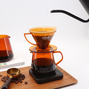 Haute qualité écologique Vintage Style V modèle 300ml/600ml verre théière usage domestique café et thé serveur en Stock - Product Image 1