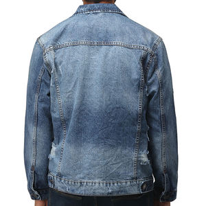 แจ็คเก็ตยีนส์ลำลองสำหรับผู้ชายแฟชั่นใหม่ปี 2025 คุณภาพสูง ผลิตตามสั่ง ผ้าฝ้าย 100% ซักแบบ Stone Wash แห้งเร็ว เป็นมิตรกับสิ่งแวดล้อม - Product Image 3