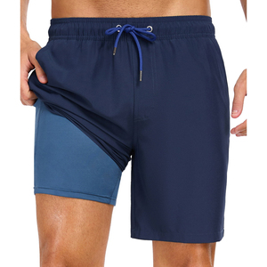 Shorts personnalisés pour hommes Sportswear Maillots de bain à séchage rapide Bermuda double couche 2 en 1 Maillots de bain Shorts pour hommes - Product Image 2