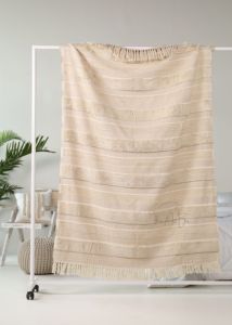 Fringe Design Cotton Bedding Handloom Textiles <b>Throws</b> Blanket Sofa & <b>Couch</b> Decor Boho <b>Throws</b> - Product Image 5