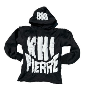 OEM Muestra gratis Hombres Sudadera con capucha Conjunto Sudadera 50 Algodón 50 Poliéster Manga larga Impreso Oversize Pullover Hoodies Venta al por mayor Negro - Product Image 6