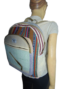 Hemp Fabric <b>College</b> <b>Bags</b> Travel <b>Bags</b> Hemp Women's Backpacks Sling <b>Bag</b> Hemp Messenger Handbag - Product Image 3