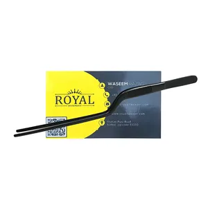 Black Plasma Color Hot Chef Tweezers Dual Bend Long Handling Easy Picking Tweezers Stainless Steel Set