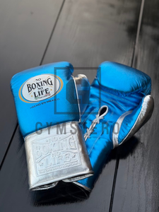 No Boxing No Life Gants de boxe en cuir de vachette à lacets, rembourrage épais à 4 couches, évacuation de l'humidité, respirants, réglables - Product Image 3