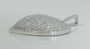 Lujo gran corazón totalmente helado 925 Plata personalizado Moissanite Hip Hop colgante con romántico Baguette diamante para regalo - Product Image 5