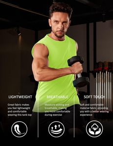 Débardeur en coton pour homme, grande taille, léger, tricoté, pour la salle de sport, entraînement, été, décontracté, sans manches, évacuation de l'humidité - Product Image 3