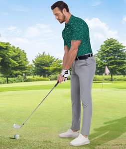 Chemise de golf pour homme, luxe, manches courtes, col rabattu, en coton tricoté confortable, écologique - Product Image 6