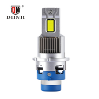 DIINII Phare LED D4S/R 180W 18000LM à double tube en cuivre 12V IP65 étanche LED Canbus universel pour voiture