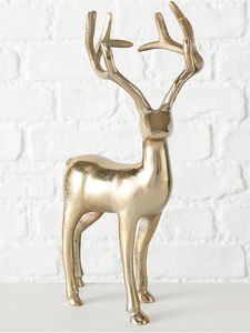 Estatuas de Ciervo en Oro Champán de Estilo Nórdico, Esculturas de Animales de Aleación de Aluminio Premium para Vestíbulo de Hotel de Lujo, Oficina y Decoración - Product Image 5