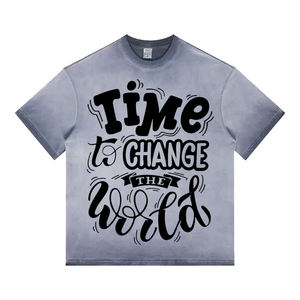 Custom <b>Men</b> Acid Wash <b>T</b> <b>Shirt</b> Streetwear Hip Hop 100% Cotton <b>t</b> <b>Shirts</b> With logo Customize Oversized Vintage <b>T</b>-<b>shirt</b> - Product Image 4