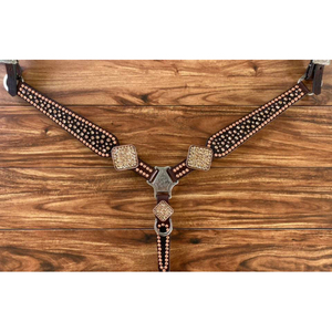 Meilleure vente équestre Western Horse Headstall poitrine collier ensemble en cuir de vache fabricant indien pour les utilisations de chevaux - Product Image 5
