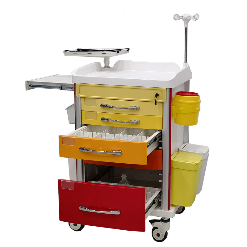 MN-MEGA   Customized Multi Function Emergency Medical Trolley Hospital with Drawers